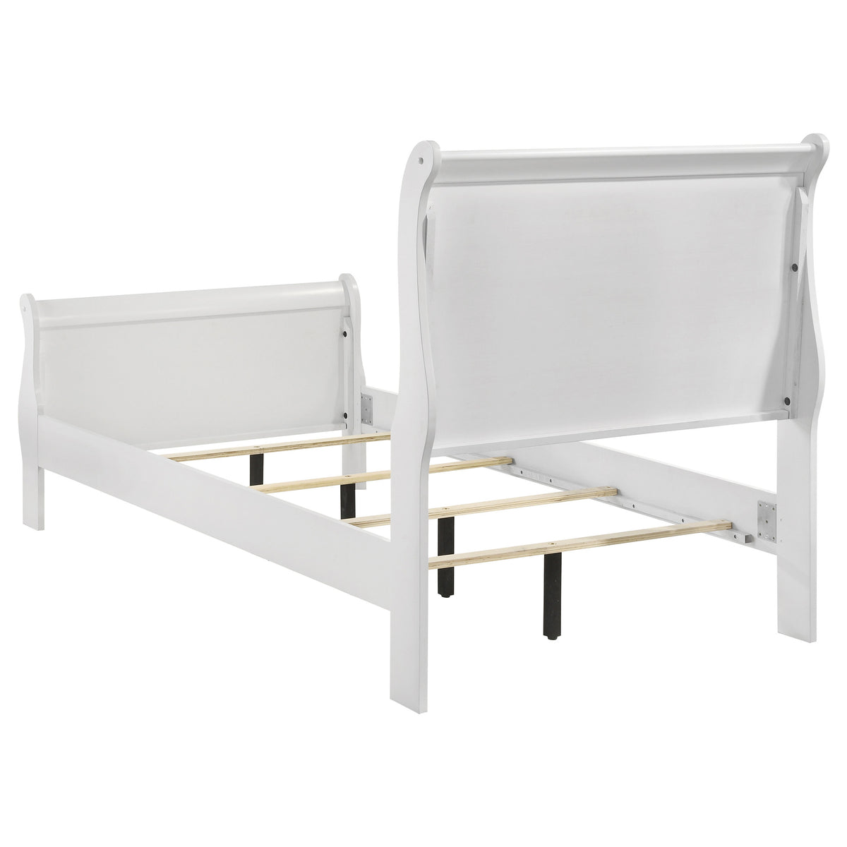 Louis Philippe 4-piece Bedroom Set White - Twin