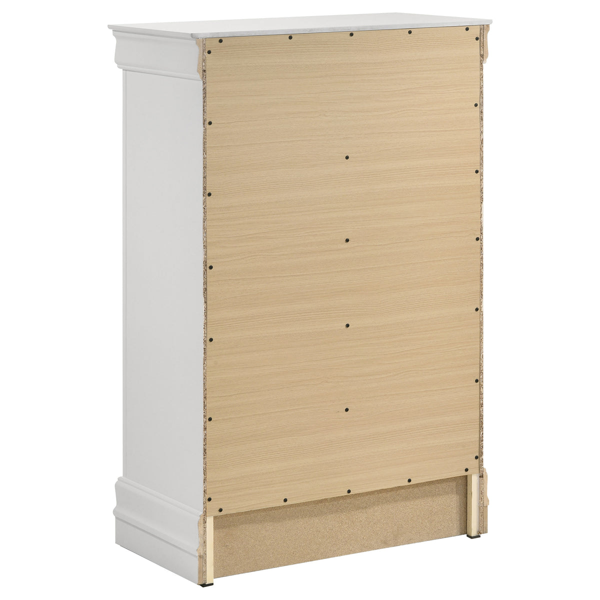 Louis Philippe 5-drawer Bedroom Chest - White