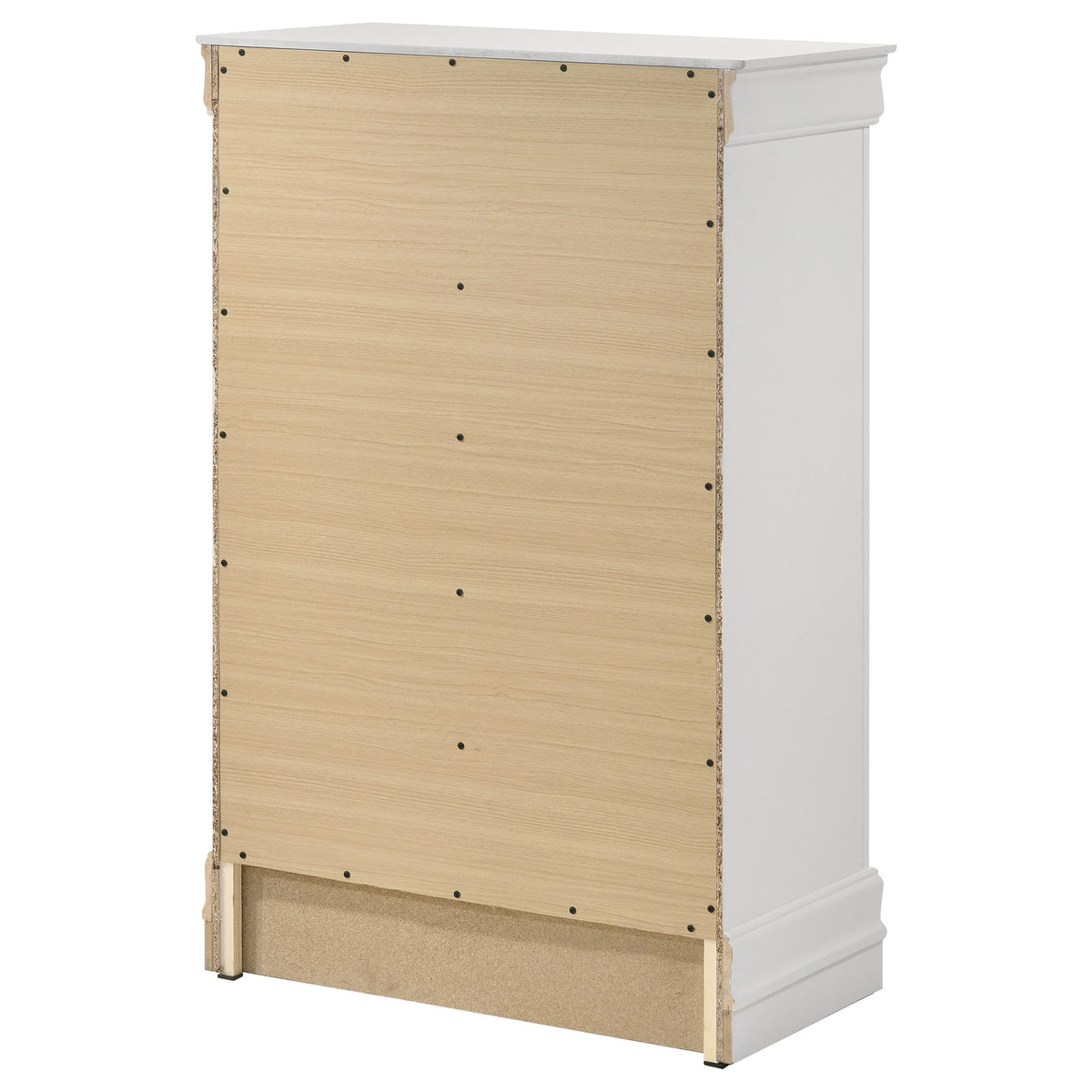 Louis Philippe 5-drawer Bedroom Chest - White
