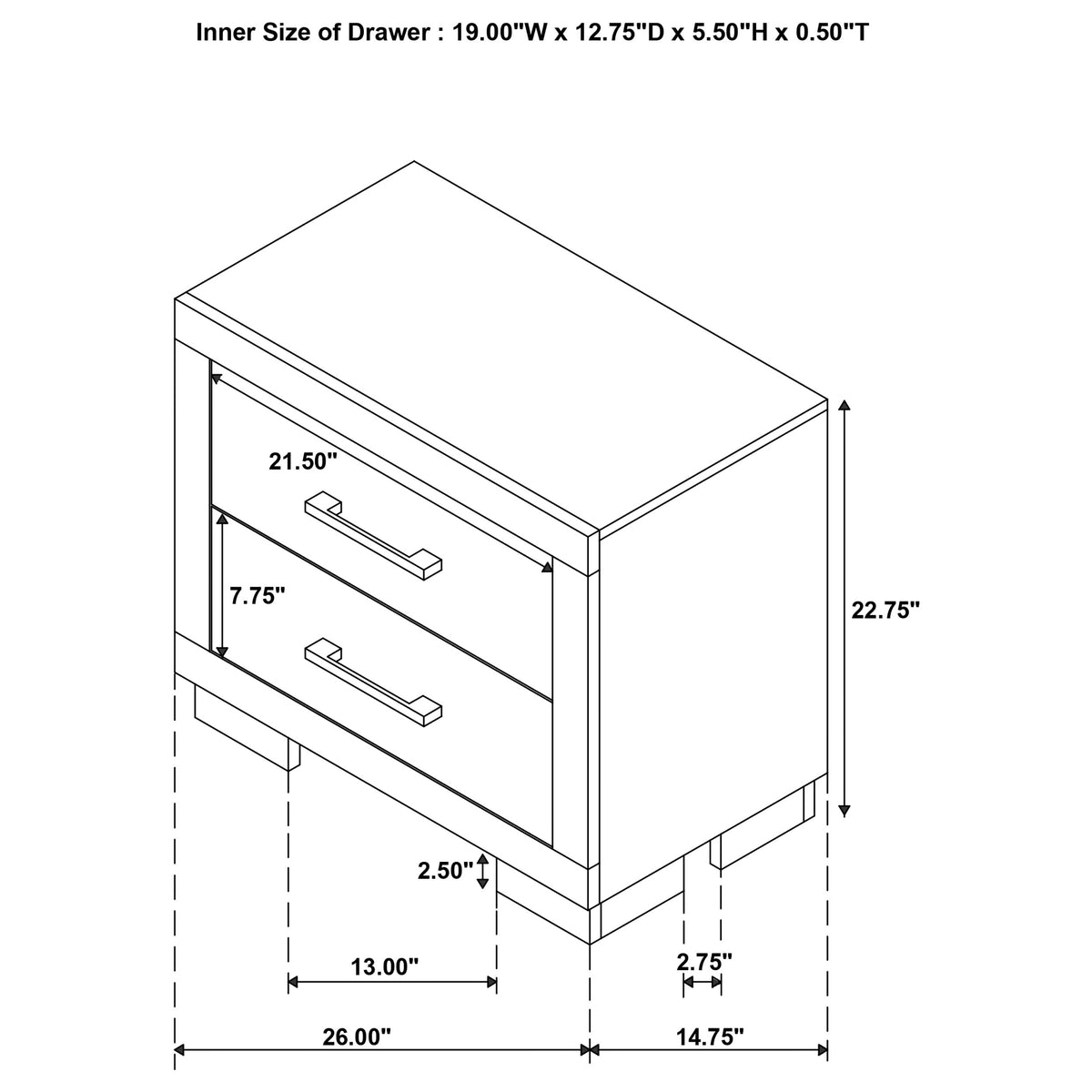Jessica 5-piece LED Bedroom Set - Eastern King, Snow White