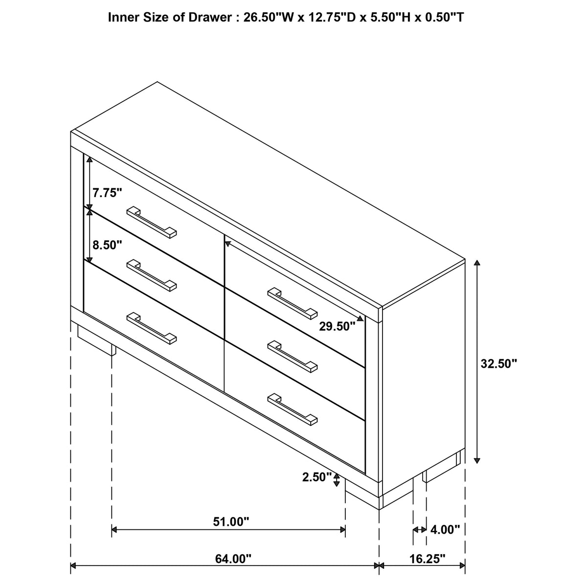 Jessica 5-piece LED Bedroom Set - Eastern King, Snow White