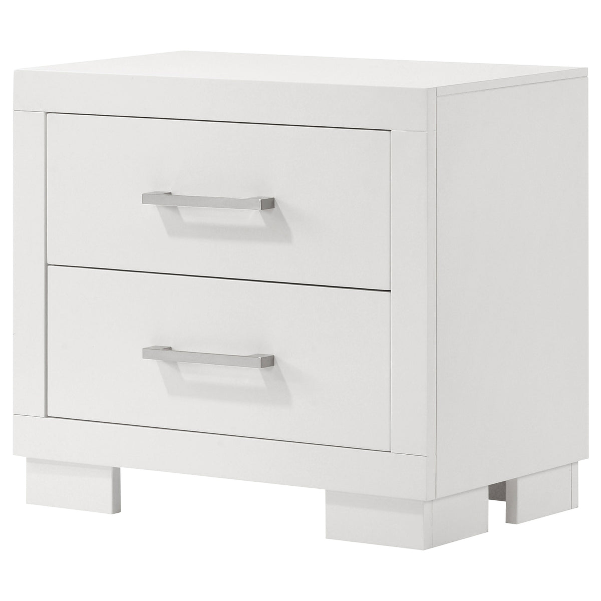 Jessica 2-drawer Nightstand - Snow White