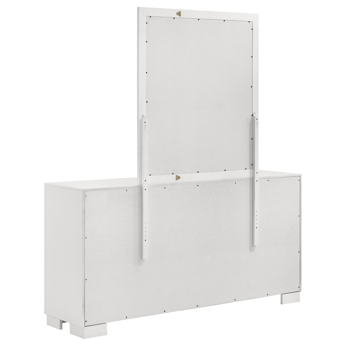 Jessica 6-drawer Dresser - Snow White, With Mirror