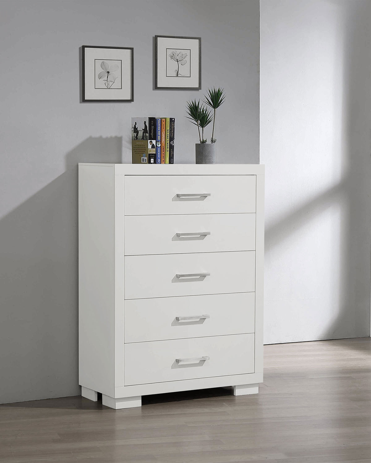 Jessica 5-drawer Bedroom Chest - Snow White