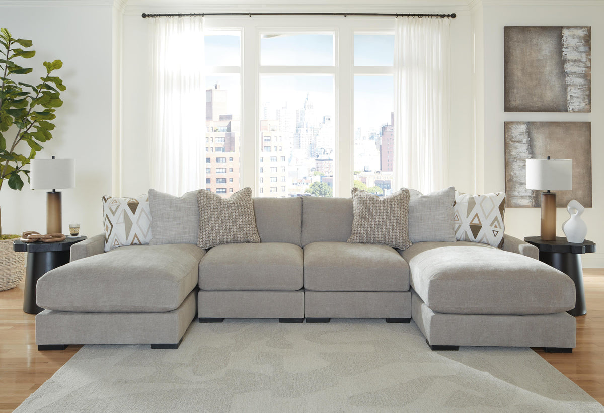 Aslan Court 4-Piece Sofa Pit Sectional Chenille