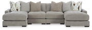 Aslan Court 4-Piece Sofa Pit Sectional Chenille