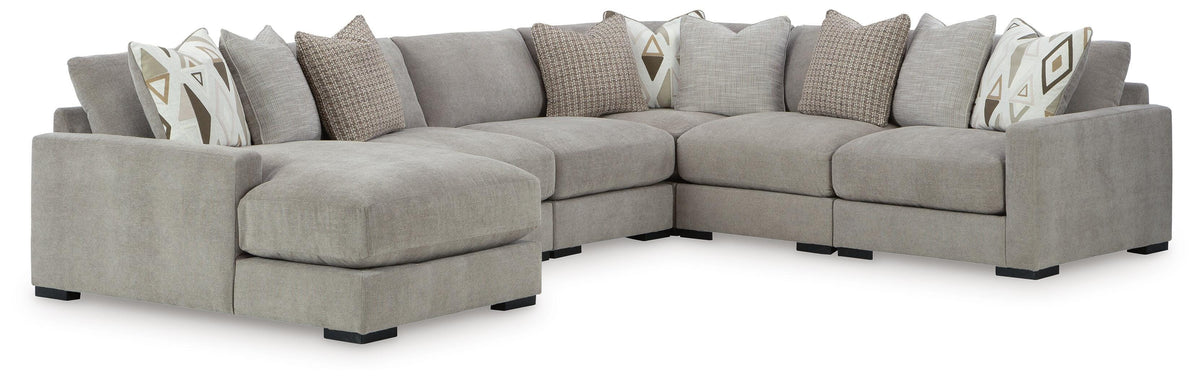 Aslan Court 6-Piece Sectional with Chaise Chenille