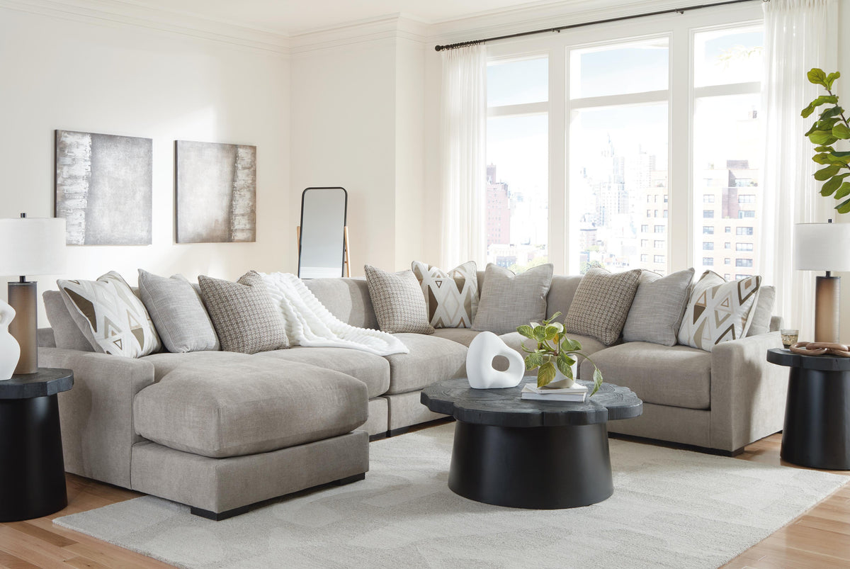 Aslan Court 6-Piece Sectional with Chaise Chenille