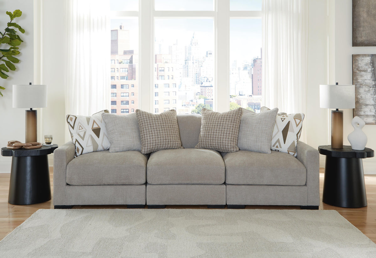 Aslan Court 3-Piece Sofa Sectional Chenille