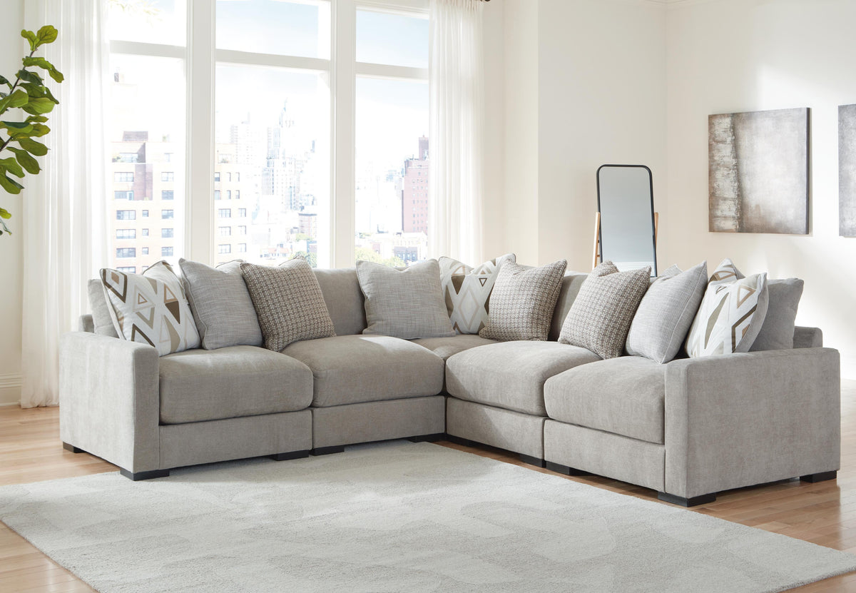 Aslan Court 5-Piece Sectional Chenille