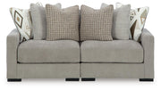 Aslan Court 2-Piece Loveseat Sectional Chenille