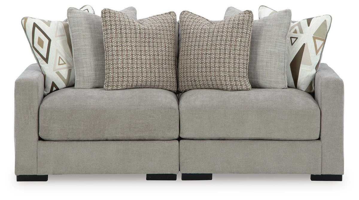 Aslan Court 2-Piece Loveseat Sectional Chenille