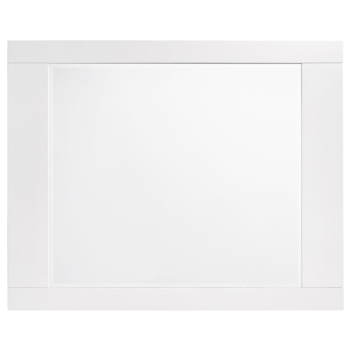 Felicity 5-piece Bedroom Set White High Gloss with Wood LED Panel Bed and Dresser Mirror - California King
