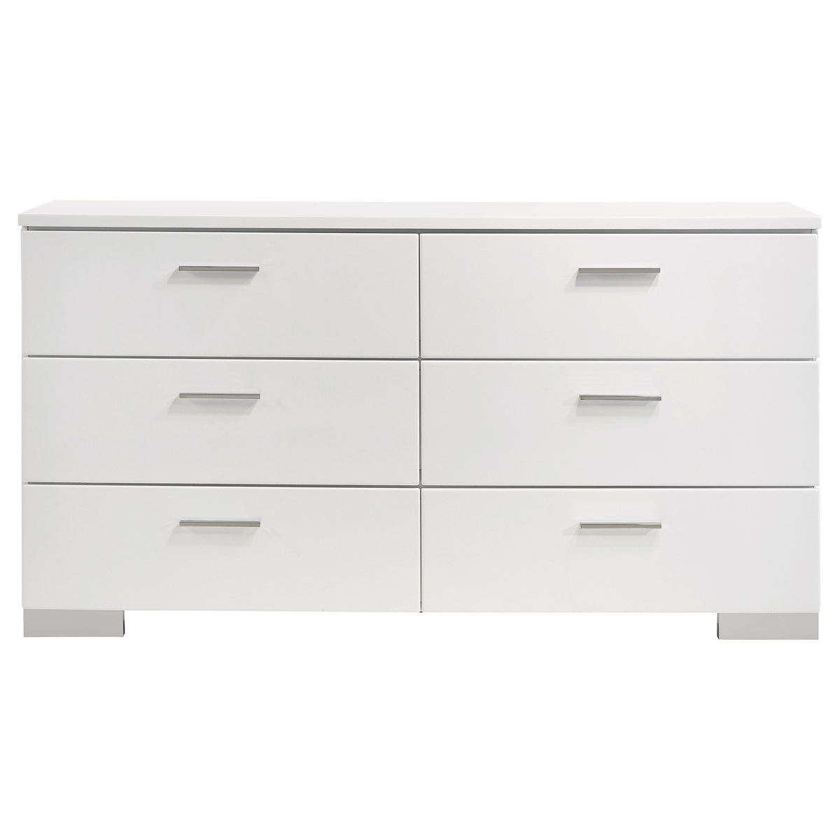 Felicity 6-piece Bedroom Set White High Gloss - California King