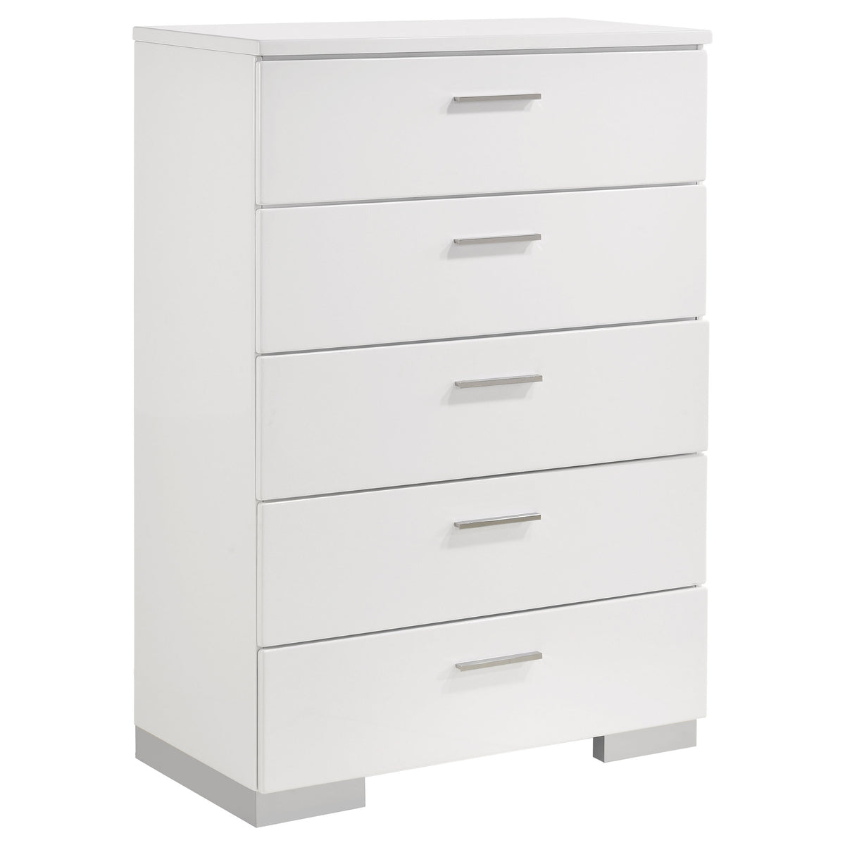 Felicity 6-piece Bedroom Set White High Gloss - Queen
