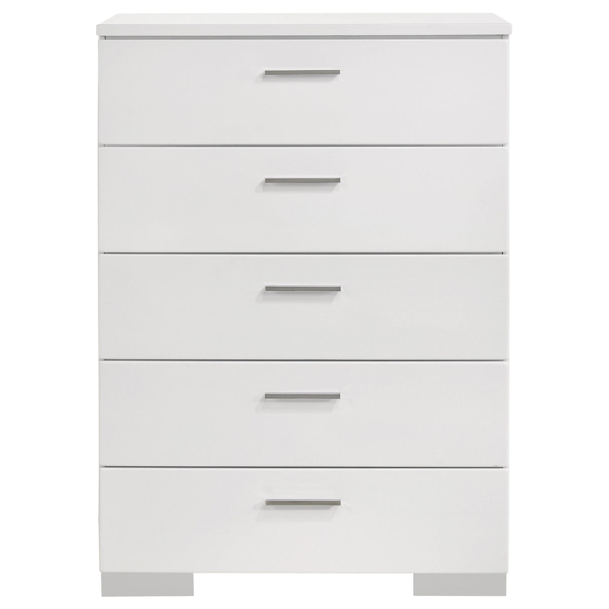 Felicity 6-piece Bedroom Set White High Gloss - Queen