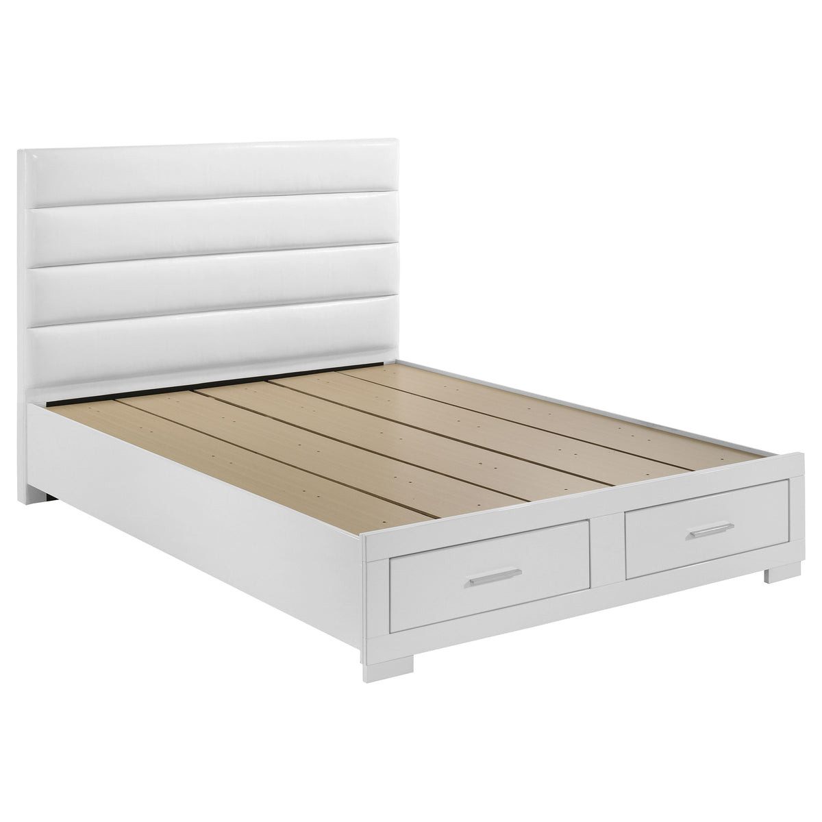 Felicity Storage Bed White High Gloss - Queen