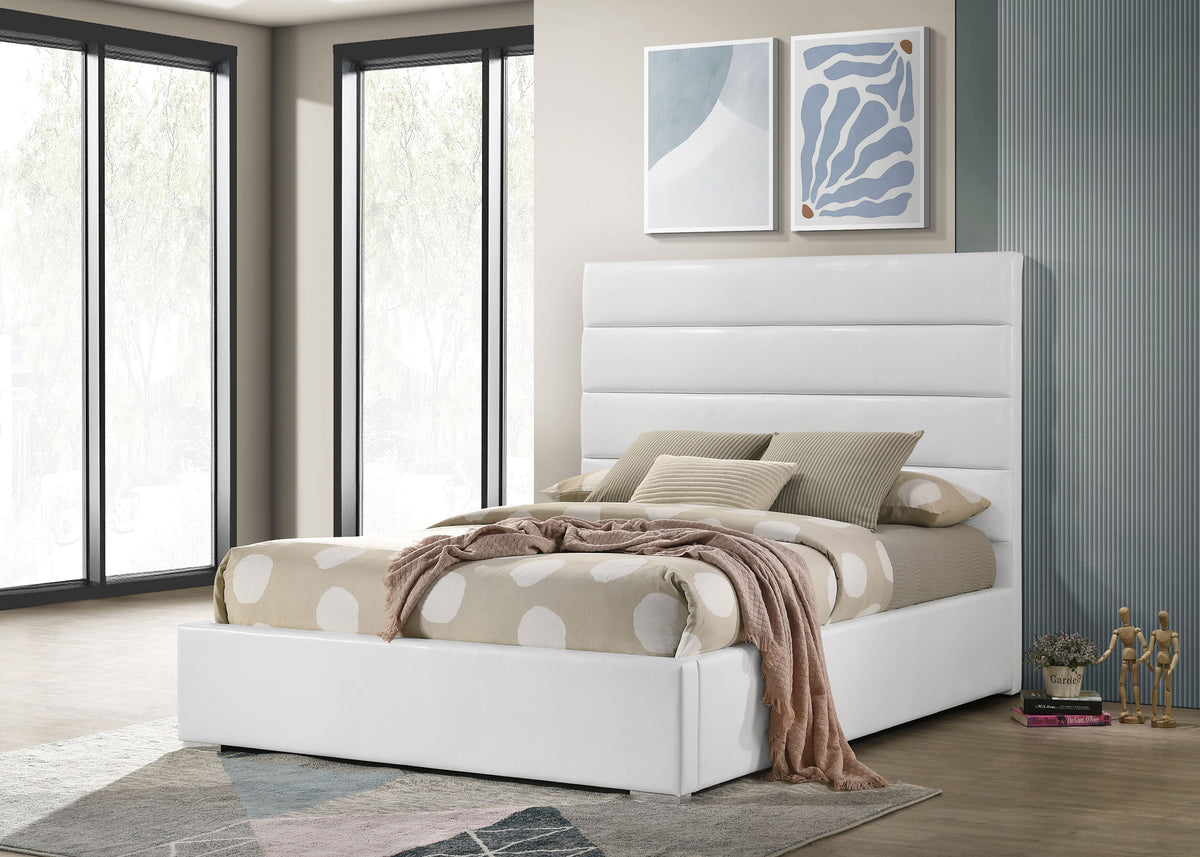 Felicity 53-inch Upholstered Bed White - Full