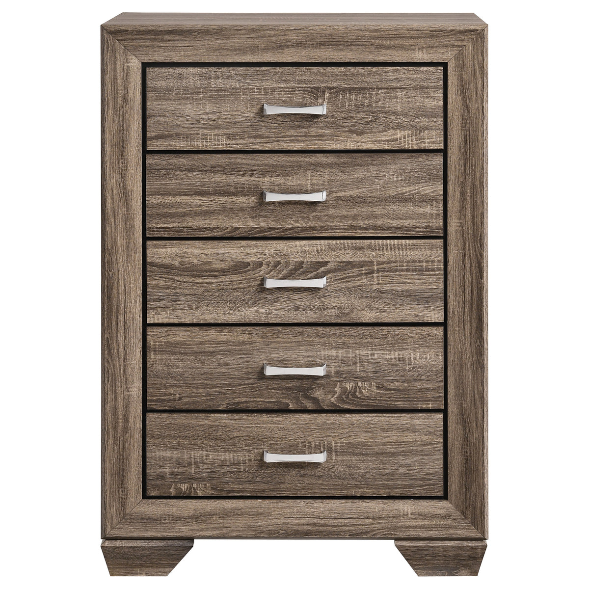 Kauffman 5-piece Bedroom Set with Storage Panel Bed - Eastern King, Washed Taupe