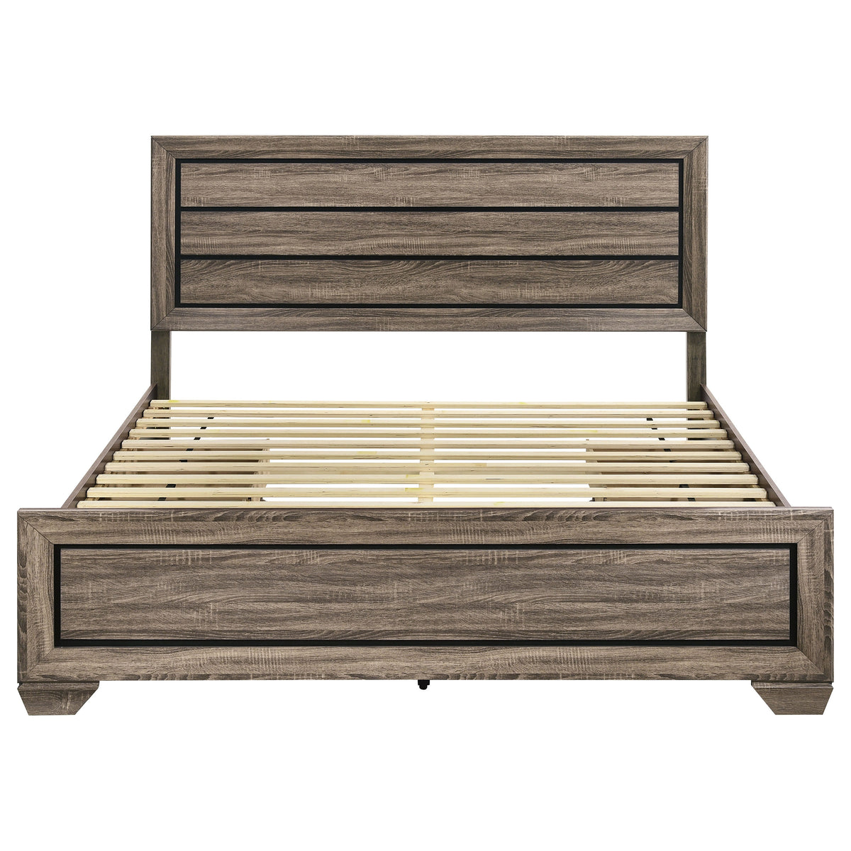 Kauffman Wood Storage Panel Bed - Eastern King, Washed Taupe