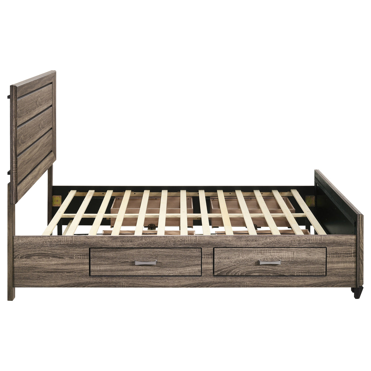 Kauffman Wood Storage Panel Bed - Queen, Washed Taupe
