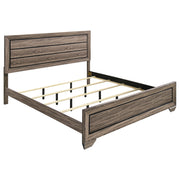Kauffman Wood Panel Bed - Eastern King, Washed Taupe