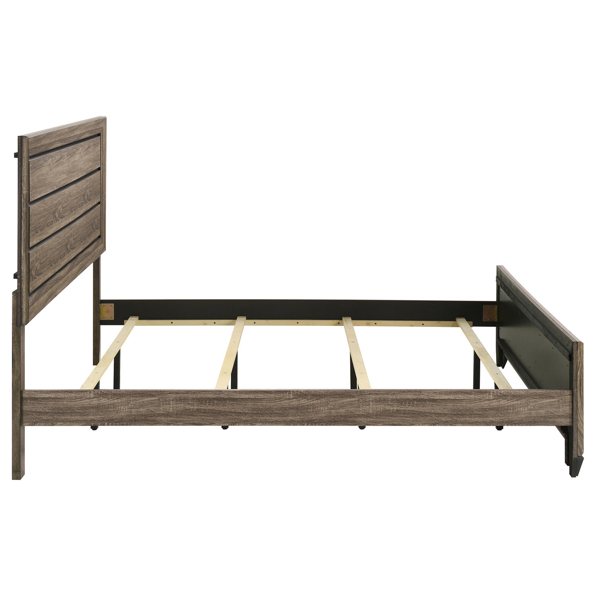 Kauffman Wood Panel Bed - Eastern King, Washed Taupe