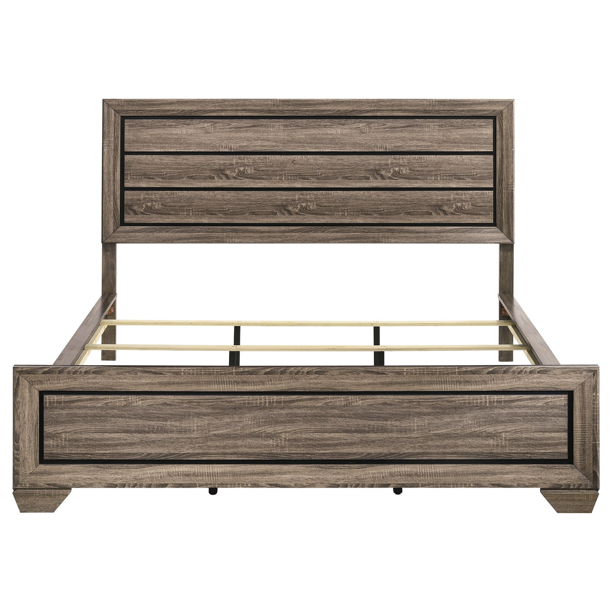 Kauffman Wood Panel Bed - California King, Washed Taupe