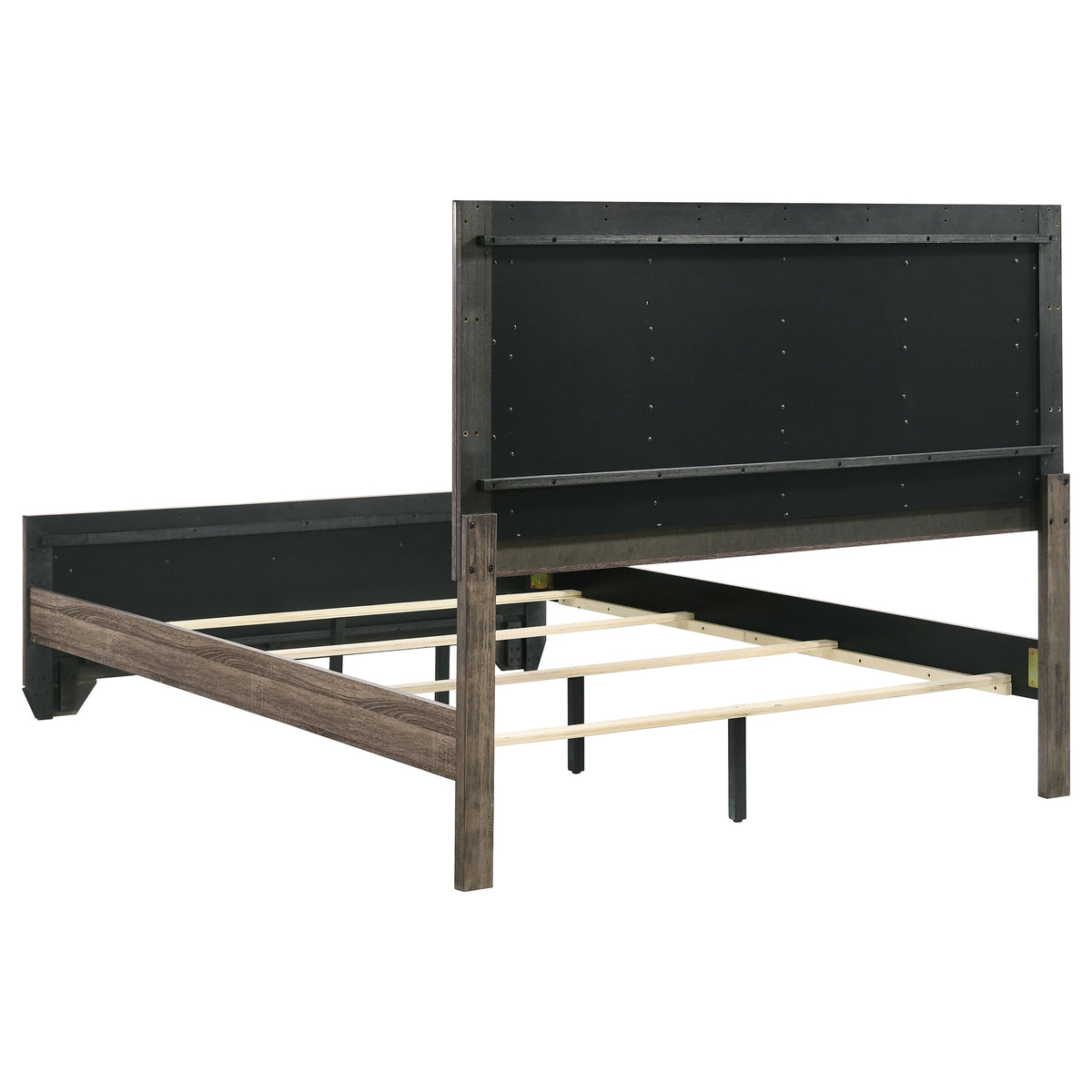 Kauffman Wood Panel Bed - Queen, Washed Taupe