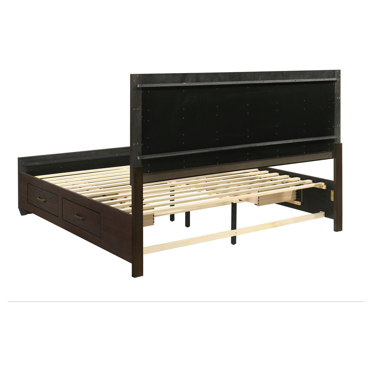 Kauffman 4-piece Bedroom Set with Storage Panel Bed - Eastern King, Dark Cocoa