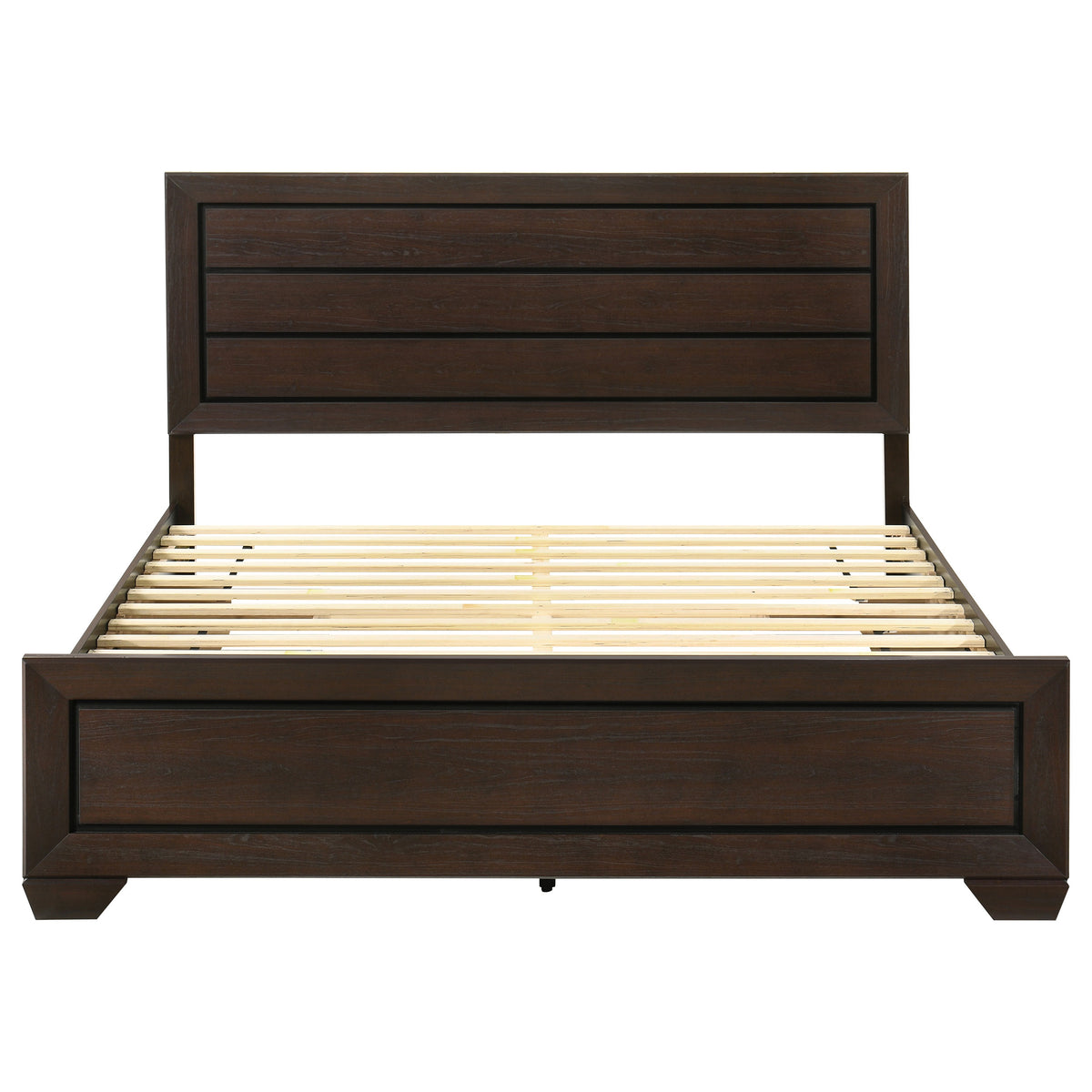 Kauffman Wood Storage Panel Bed - Eastern King, Dark Cocoa