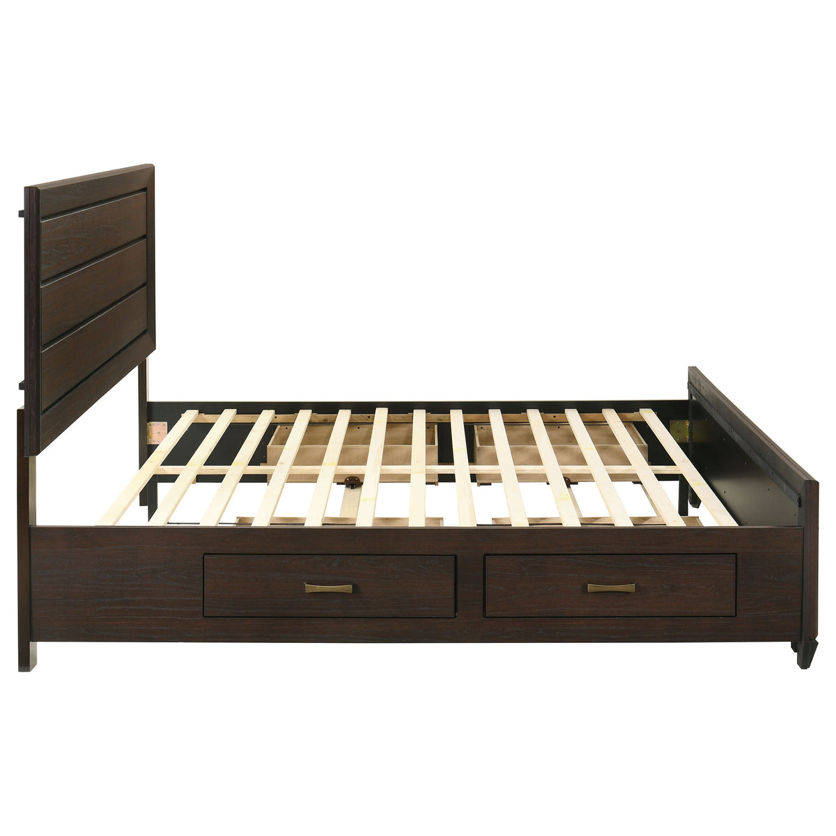 Kauffman Wood Storage Panel Bed - Eastern King, Dark Cocoa