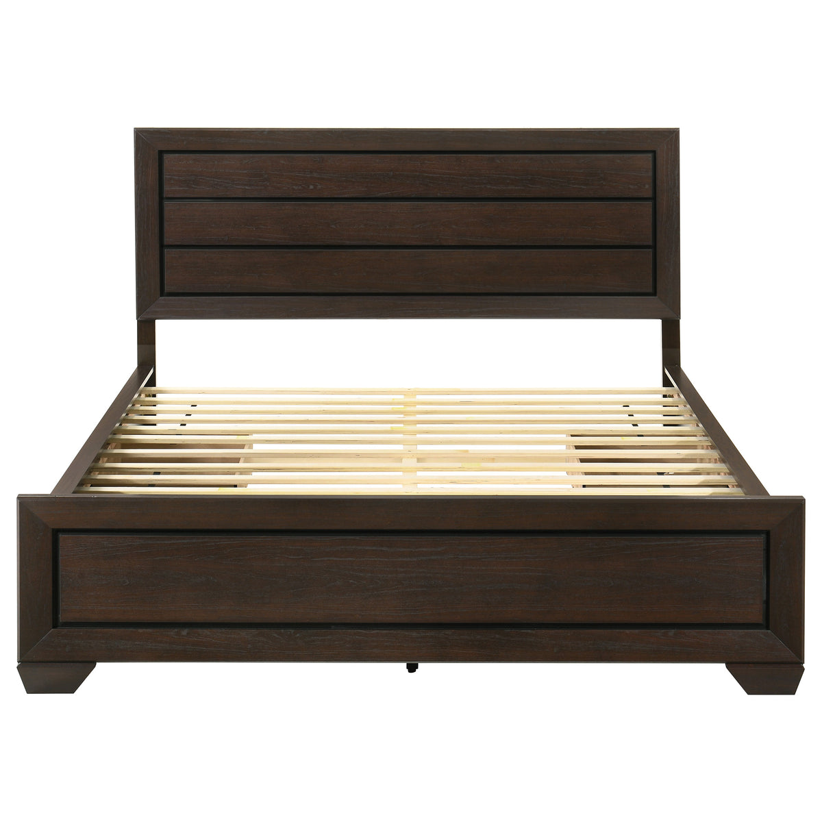 Kauffman Wood Storage Panel Bed - California King, Dark Cocoa
