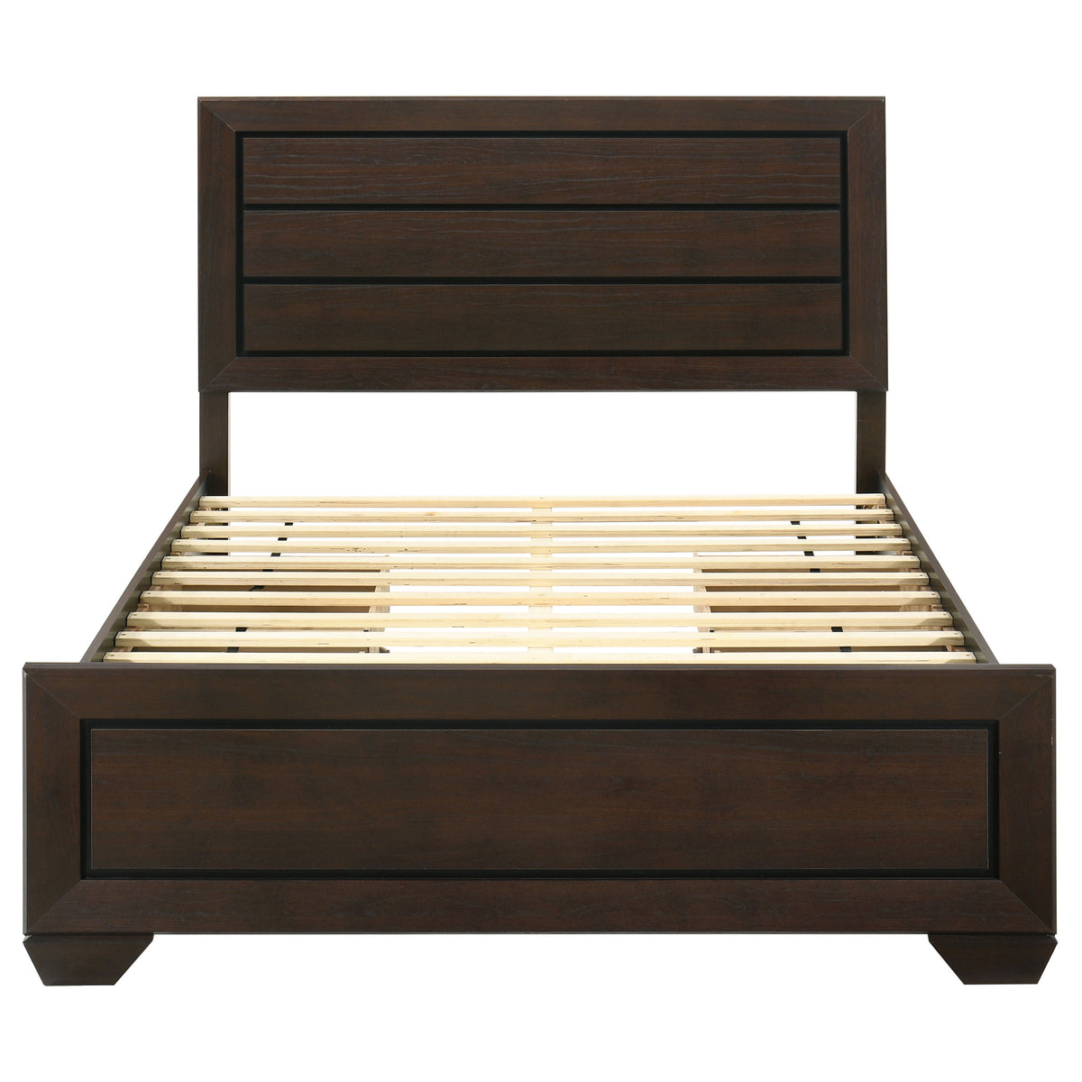 Kauffman Wood Storage Panel Bed - Queen, Dark Cocoa