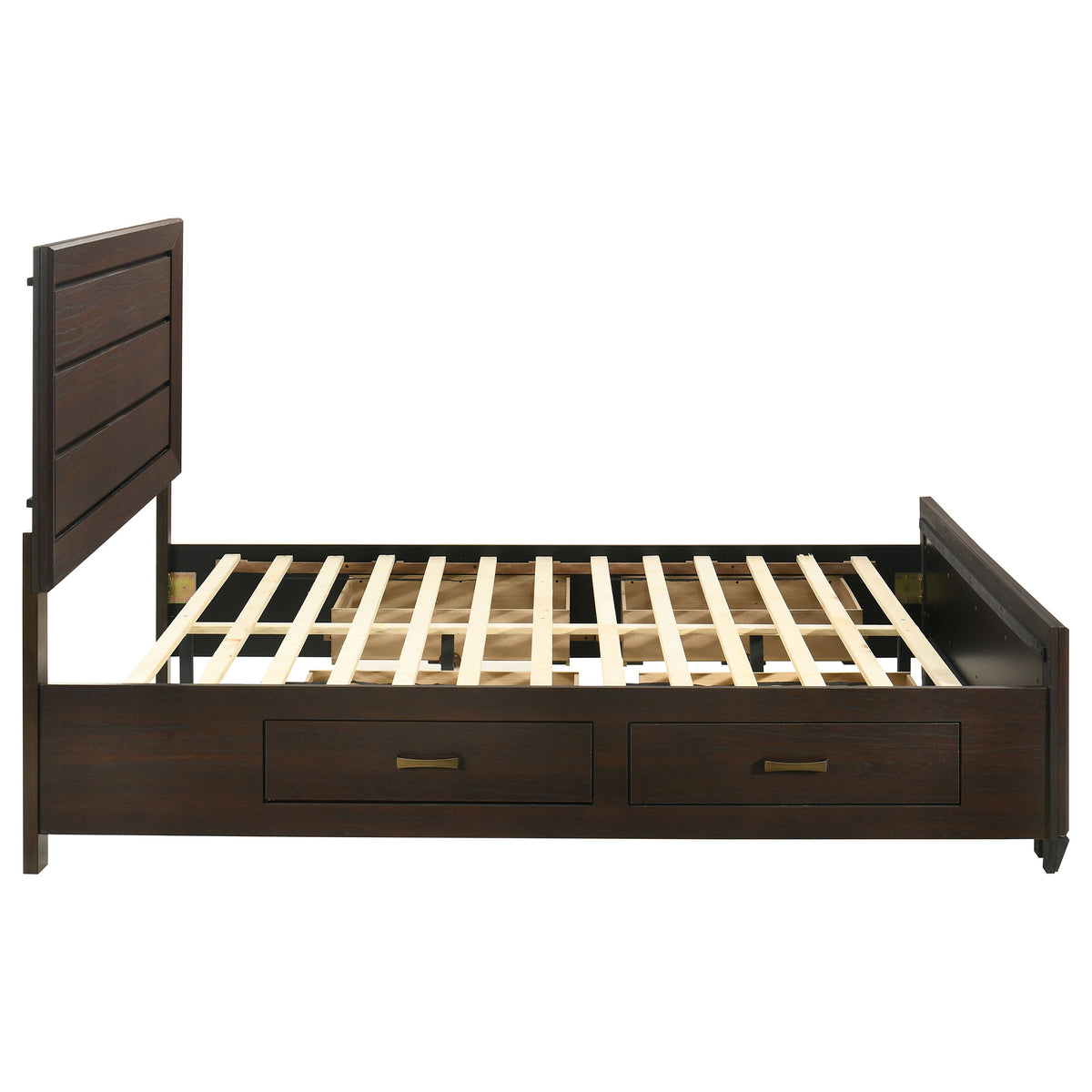 Kauffman Wood Storage Panel Bed - Queen, Dark Cocoa