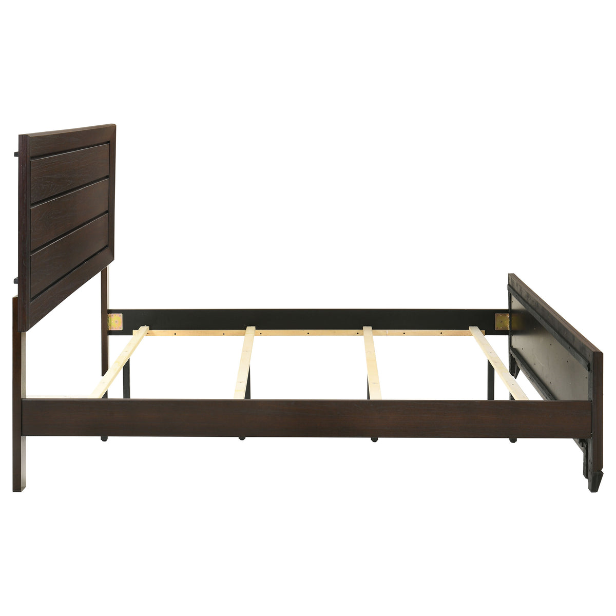 Kauffman Wood Panel Bed - Eastern King, Dark Cocoa