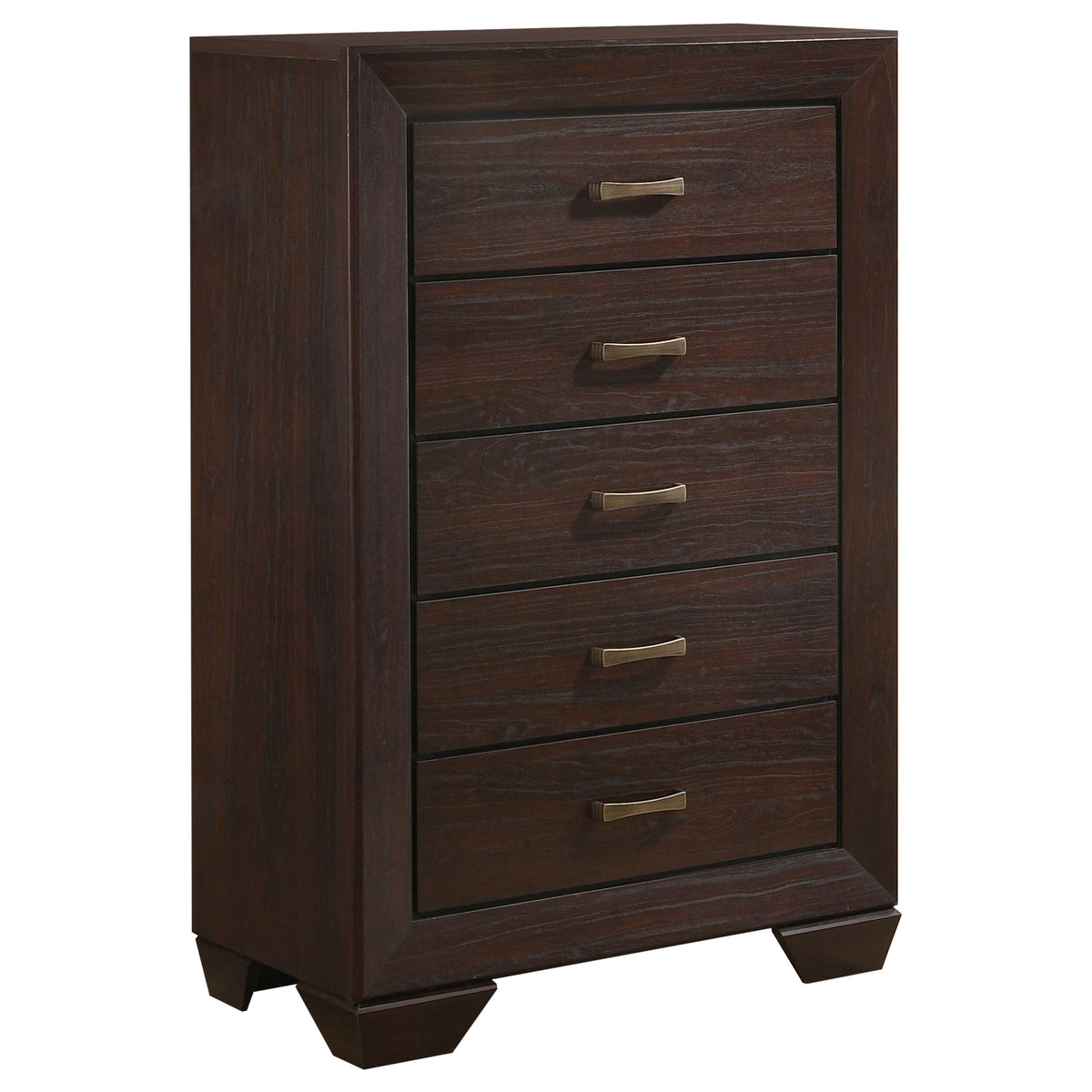 Kauffman 5-piece Bedroom Set with Panel Bed - California King, Dark Cocoa