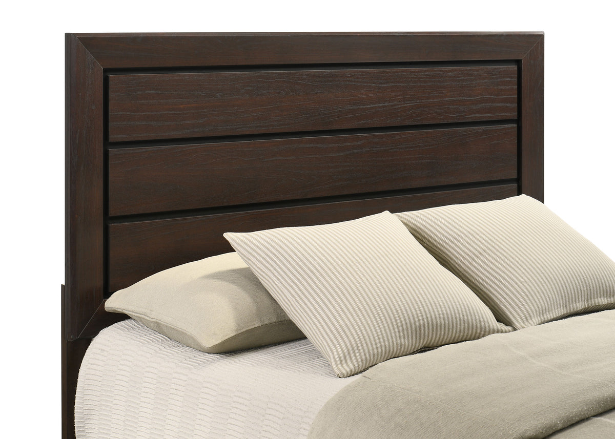 Kauffman 5-piece Bedroom Set with Panel Bed - California King, Dark Cocoa