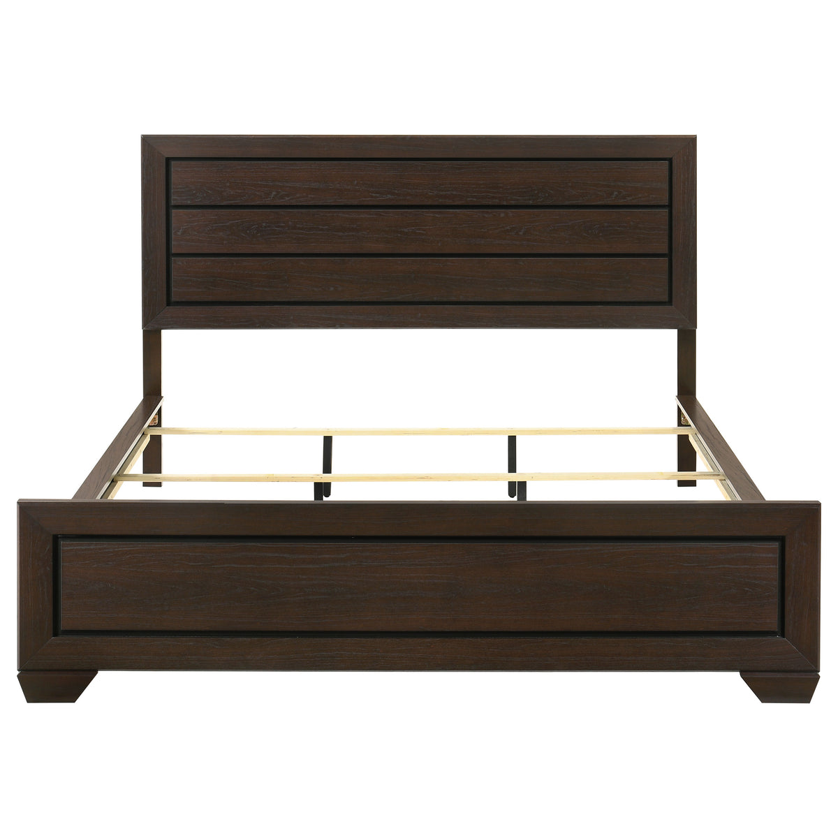 Kauffman Wood Panel Bed - California King, Dark Cocoa