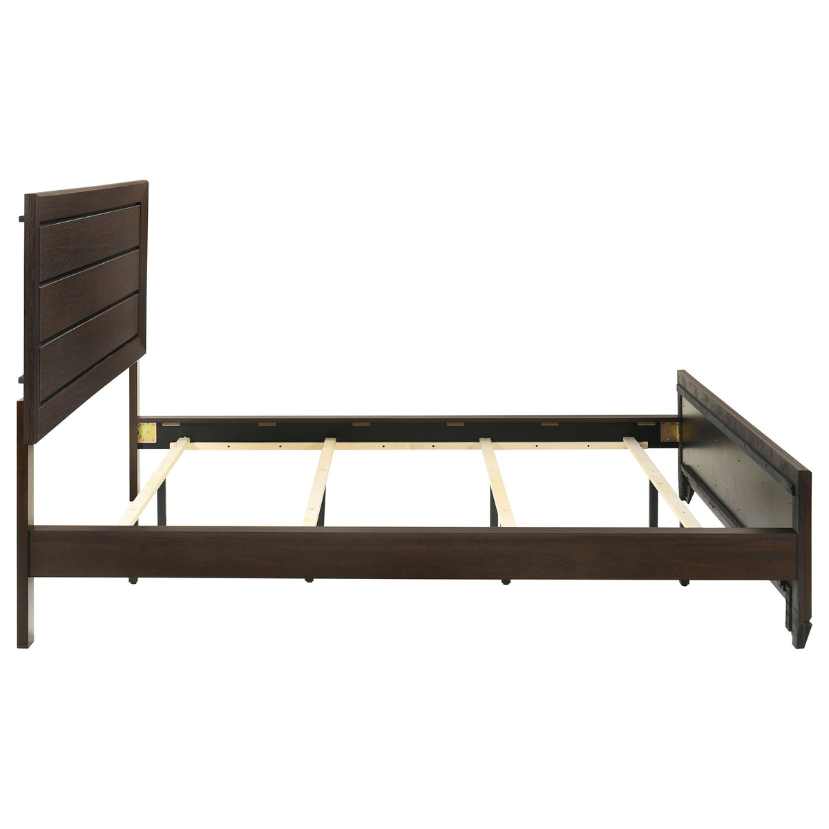 Kauffman Wood Panel Bed - California King, Dark Cocoa