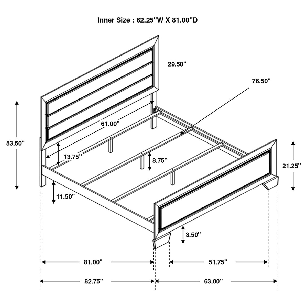 Kauffman Wood Panel Bed - Queen, Dark Cocoa