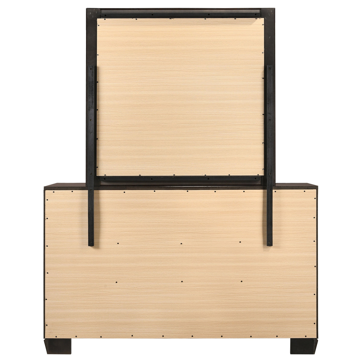 Kauffman 6-drawer Dresser - Dark Cocoa, With Mirror
