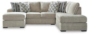 Calnita 2-Piece Sectional with Chaise Velvet