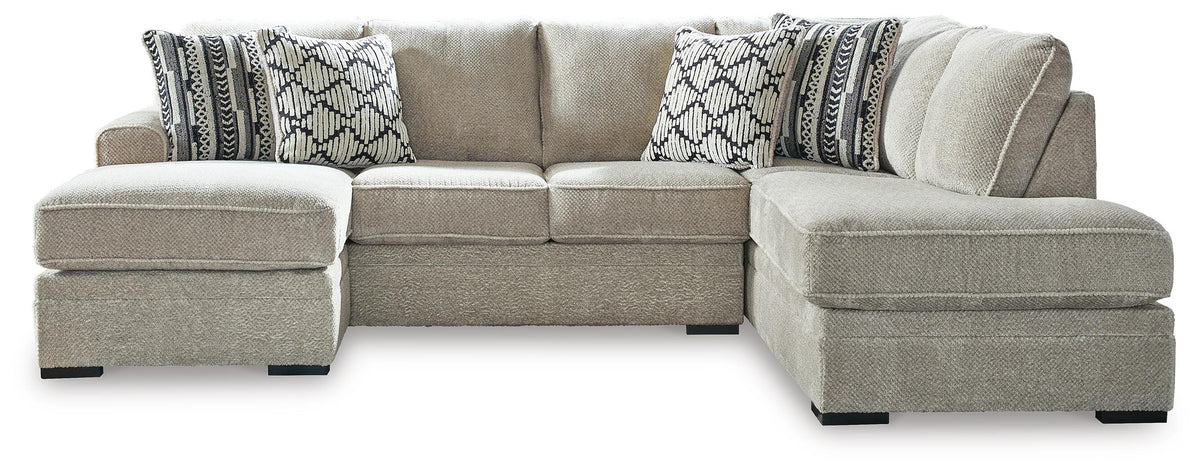 Calnita 2-Piece Sectional with Chaise Velvet