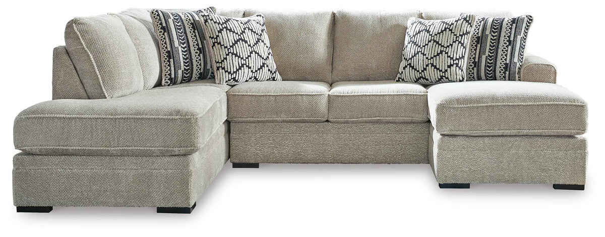 Calnita 2-Piece Sectional with Chaise Velvet