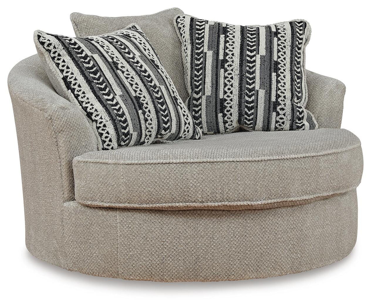 Calnita Oversized Swivel Accent Chair Velvet