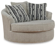 Calnita Oversized Swivel Accent Chair Velvet