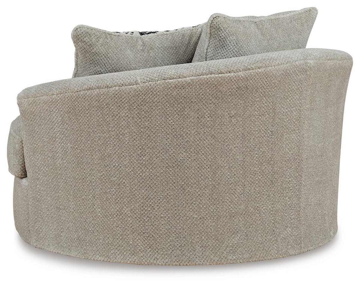 Calnita Oversized Swivel Accent Chair Velvet