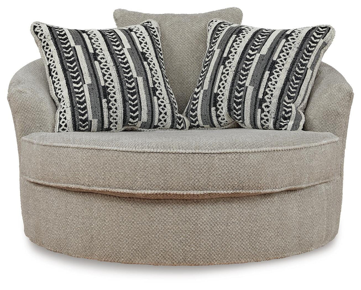 Calnita Oversized Swivel Accent Chair Velvet