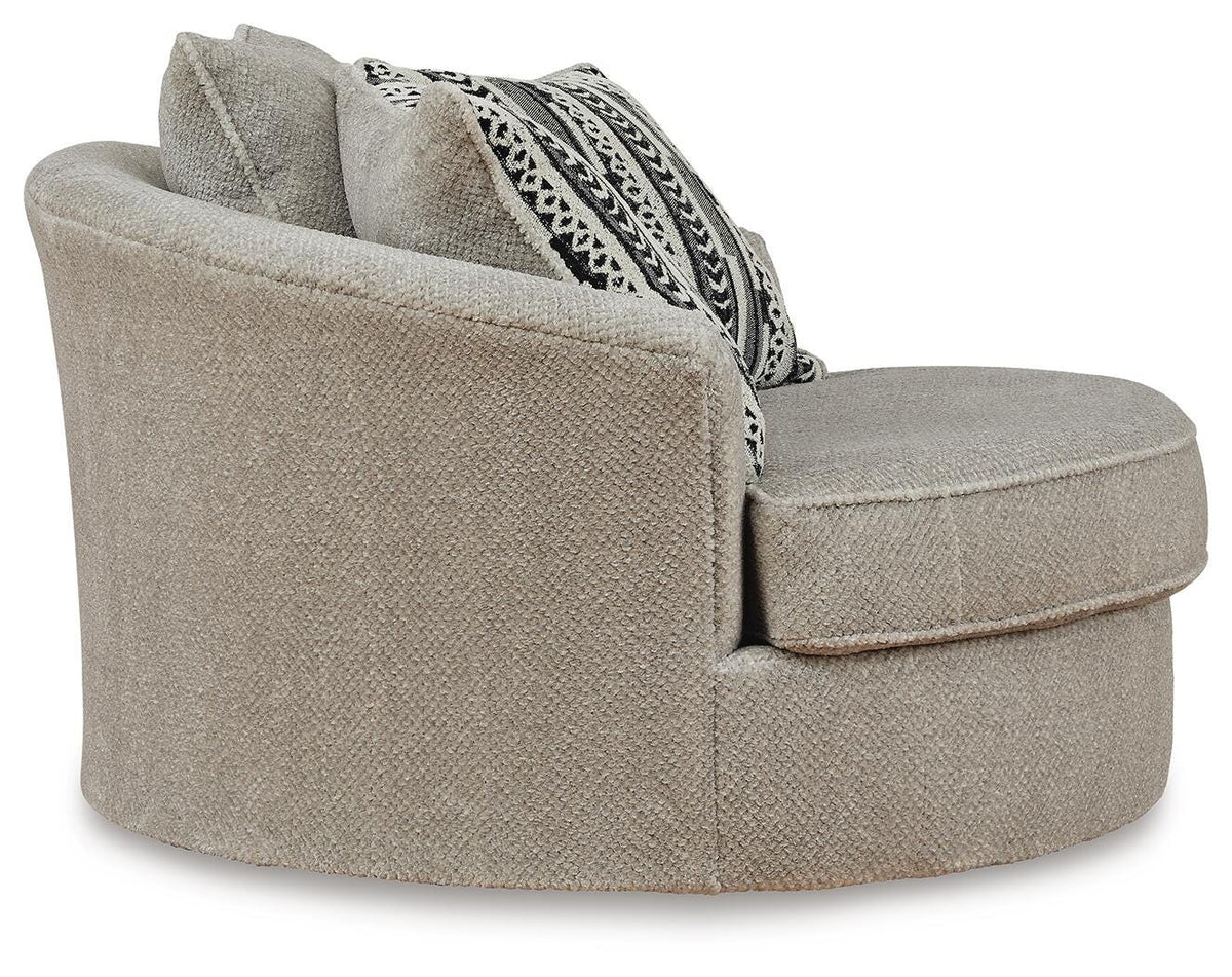 Calnita Oversized Swivel Accent Chair Velvet